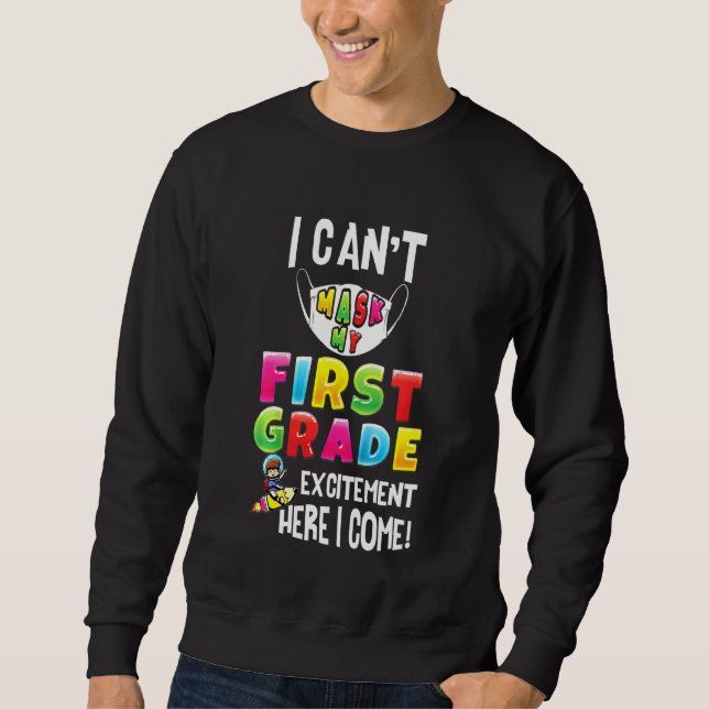 Barn i Cant Mask min upphetsning första Klass här  Lång Ärmad Tröja (Framsida)