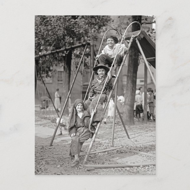 Barn i Costume 1922 Vykort (Framsida)