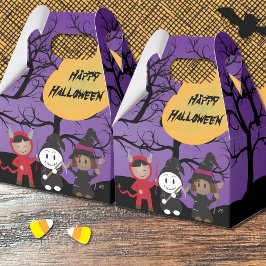 Barn i Costume Lila Halloween Favor Box Presentaskar