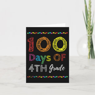 Barn i dagsläget ger 100 dagar av 4:e Klass 100 da Kort