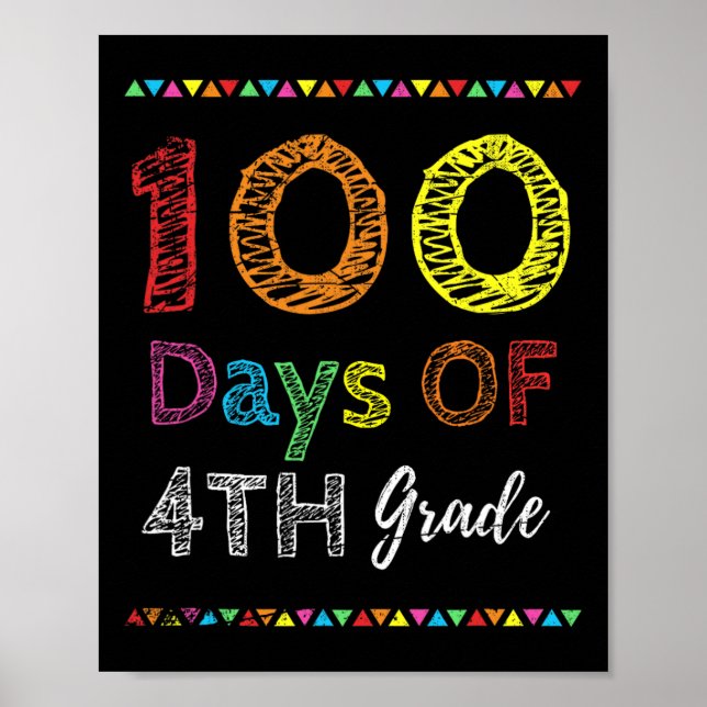 Barn i dagsläget ger 100 dagar av 4:e Klass 100 da Poster (Framsidan)