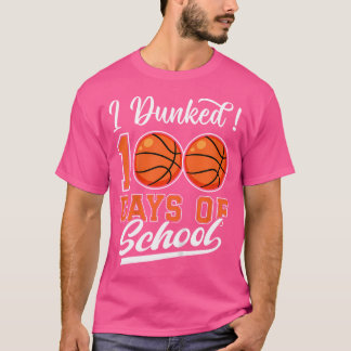 Barn i Dunked 100 dagar av skolbasket 100:e T Shirt