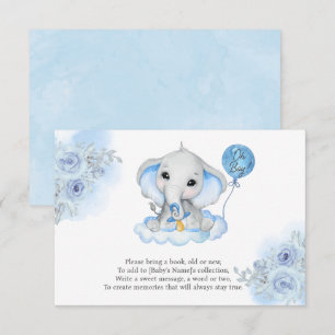 Barn i Elephant Watercolor Blommigt Shower OSA Kort