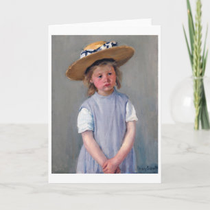 Barn i en straw Hat, Mary Cassatt Kort