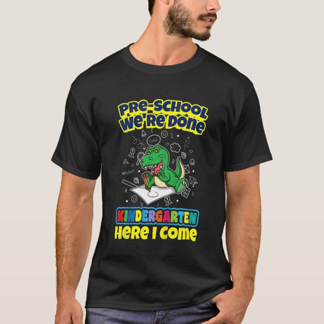 Barn i förskolan Vi är klara Kindergarten här. T Shirt (Framsida)
