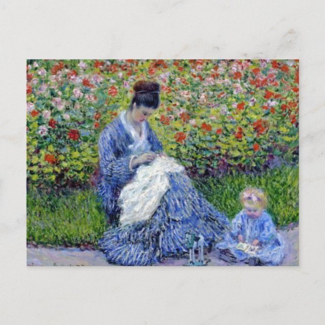 Barn i Garden ,Monet Helg Vykort (Framsida)