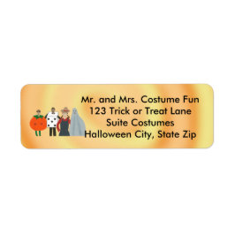 Barn i Halloween Costumes Adressetiketter Returadress Etikett