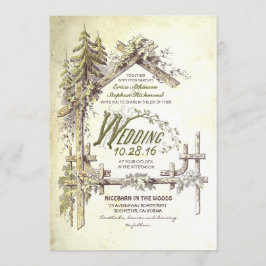 Barn i inbjudan till Rustic Wedding i Skogen