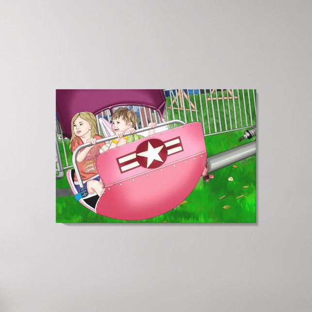 Barn i karnival Whimsical Art Canvastryck (Framsida)