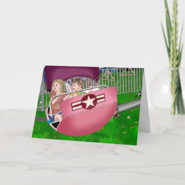 Barn i karnival Whimsical Art Kort (Framsida)