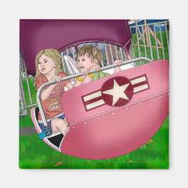 Barn i karnival Whimsical Art Magnet