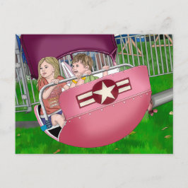 Barn i karnival Whimsical Art Vykort