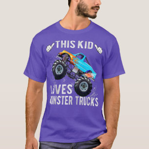 Barn i Kid Kärlek Monster Lastbilar Boys och Girls T Shirt