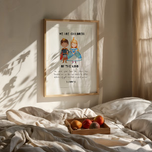 Barn i Kung Christian Nursery Print Poster