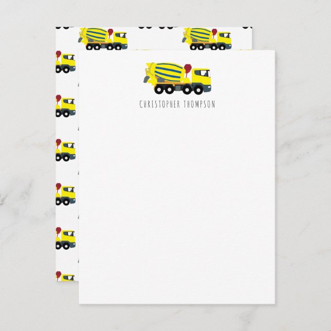 Barn i Lastbil, byggbarn Anteckningskort (Fram/baksida)