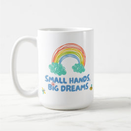 Barn i lycklig dag Small Händer, stora drömmar Kaffemugg