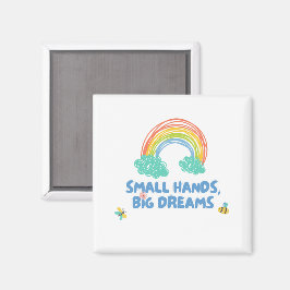 Barn i lycklig dag Small Händer, stora drömmar Magnet