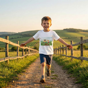 Barn i lycklig som spelar utomhus t shirt