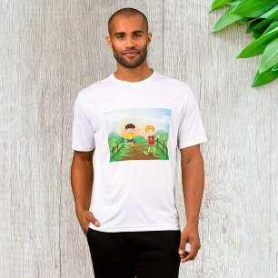 Barn i lycklig som spelar utomhus t shirt