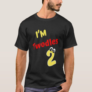 Barn I M Twodles 2:a födelsedagen Party Boys Girls T Shirt