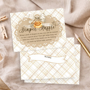 Barn i magen - Baby Shower Blöjtomte Kort
