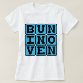 Barn i magen, graviditetsmeddelande (blå) tee shirt
