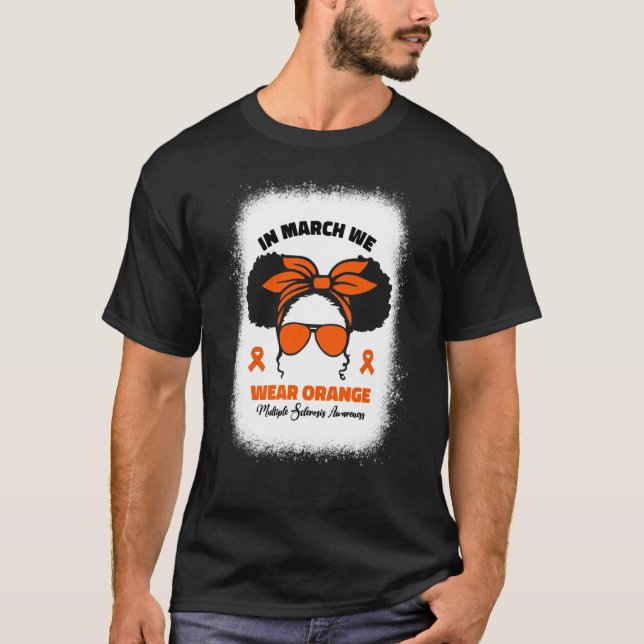 Barn i mars Vi Bära Orange Många Sclerosis T Shirt (Framsida)
