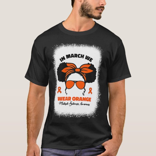 Barn i mars Vi Bära Orange Många Sclerosis T Shirt (Framsida)