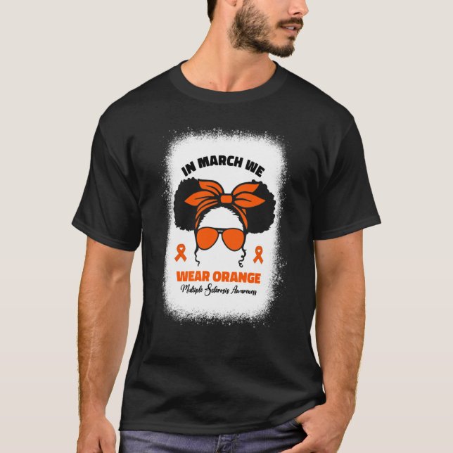 Barn i mars Vi Bära Orange Många Sclerosis T Shirt (Framsida)