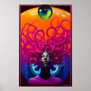 Barn i Medusa Ken Gage Surrealism Poster