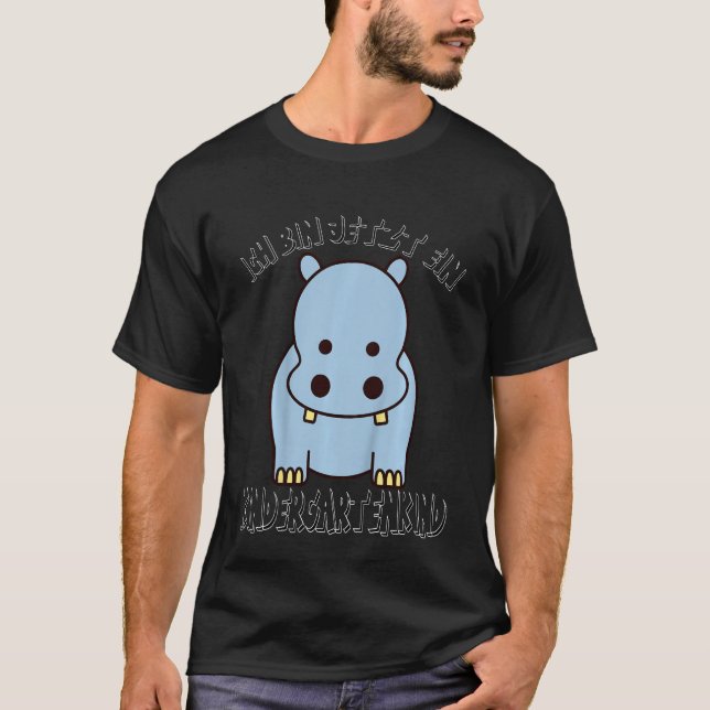 Barn i näsduy Cute Animal Hippo Nursery Child T Shirt (Framsida)