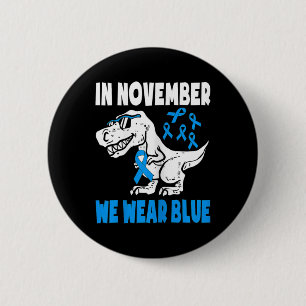 Barn i november Vi Bäror medvetenhet om blå diabet Knapp