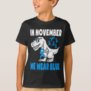 Barn i november Vi Bäror medvetenhet om blå diabet T Shirt