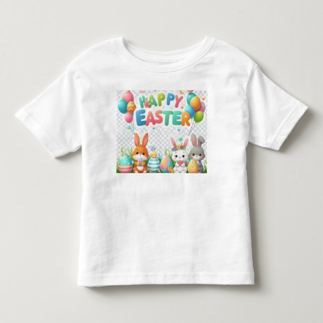 Barn i påsk basket T Shirt (Framsida)