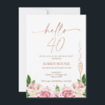 Barn i Ro 40:e födelsedagsinbjudan Inbjudningar<br><div class="desc">Ro Peonies 40:e födelsedagsinbjudan Bright faux ro guld kalligraphy hej 40-födelsedagsinbjudan med några vackra ponnyer och ett glas av elegant champagne. Den här designen är söt för gästerna i inbjudan till firande på 40 år.</div>