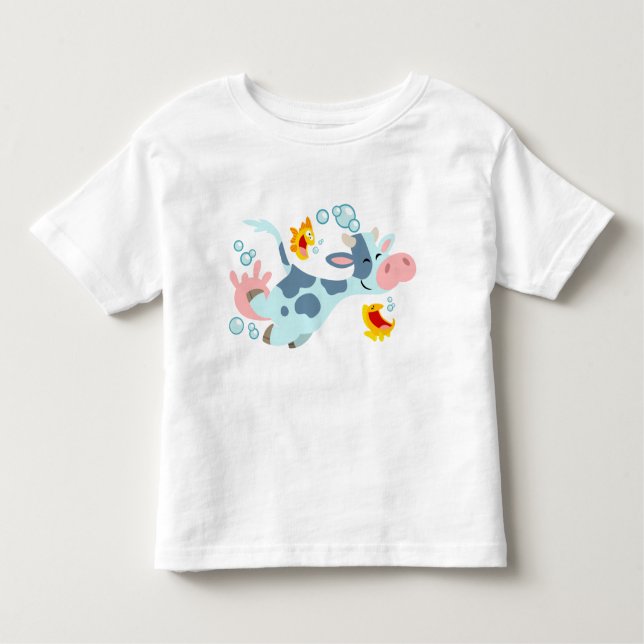 Barn i Sea Cow och Fish Friends T-shirt (Framsida)