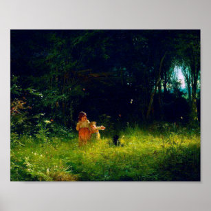 Barn i skogen, Ivan Kramskoi Poster