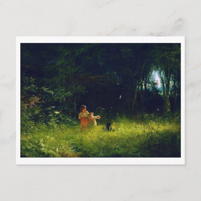 Barn i skogen, Ivan Kramskoi Vykort (Framsida)