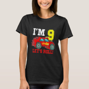 Barn i Tävling-bil 9:e födelsedag 9 Tävla bilförar T Shirt