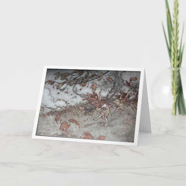 Barn i trädgårdarna (tom insida) kort (Framsida)