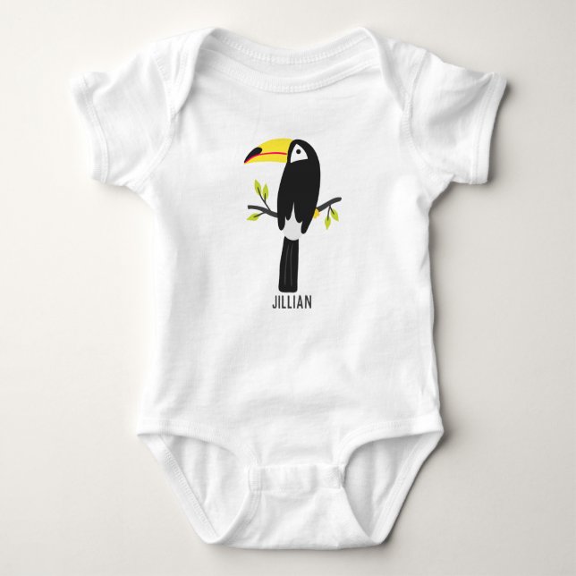 Barn i Tropical Toucan Personlig T Shirt (Framsida)
