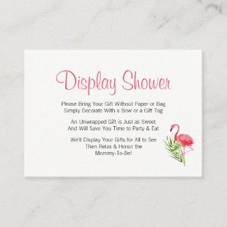 Barn i Tropiskt Flamingo-Visning Infoga babydusch Tilläggskort