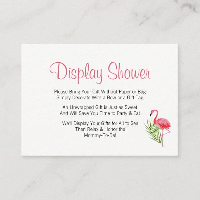 Barn i Tropiskt Flamingo-Visning Infoga babydusch Tilläggskort (Framsida)