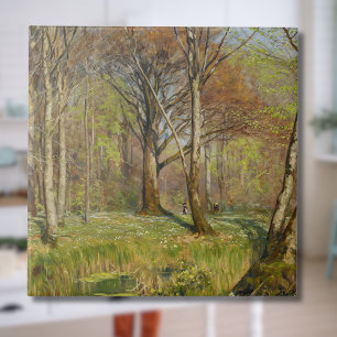 Barn i vår-skogen H.A. Brendekilde Kakelplatta