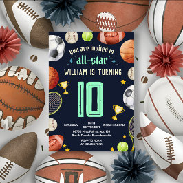 Barn i vilt - 10:e födelsedag inbjudningar