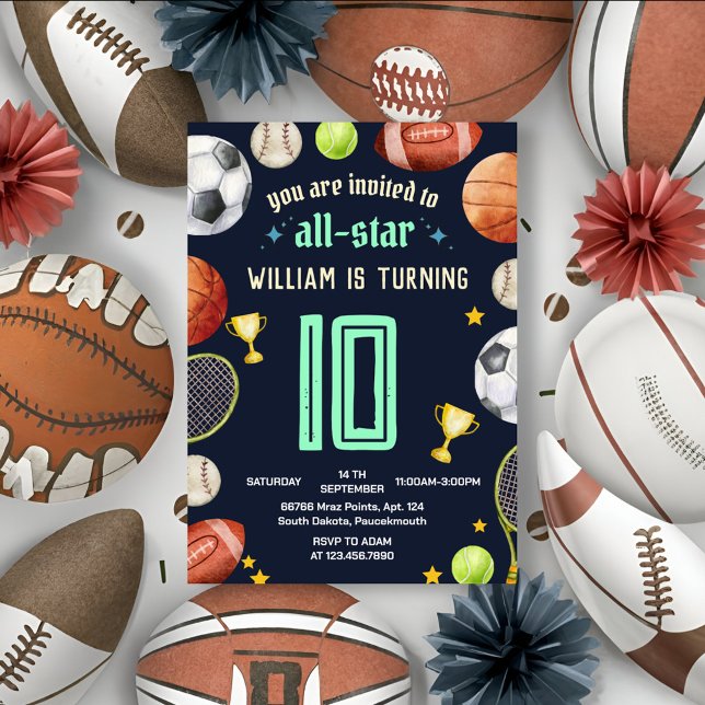 Barn i vilt - 10:e födelsedag inbjudningar (Skapare uppladdad)