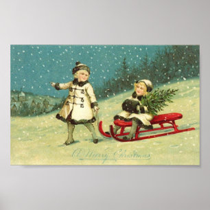 Barn i vinter poster