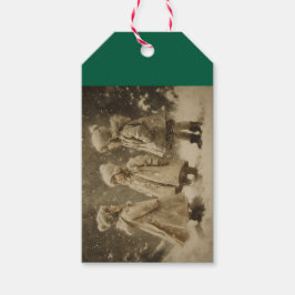 Barn i vinter presentetikett