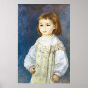 Barn i vit av Pierre Auguste Renoir Poster