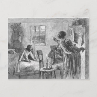 Barn i Wide AVaken vid jul Kväll Helg Vykort